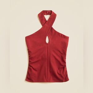 J.Crew Stretch cotton halter top NWT Size XS